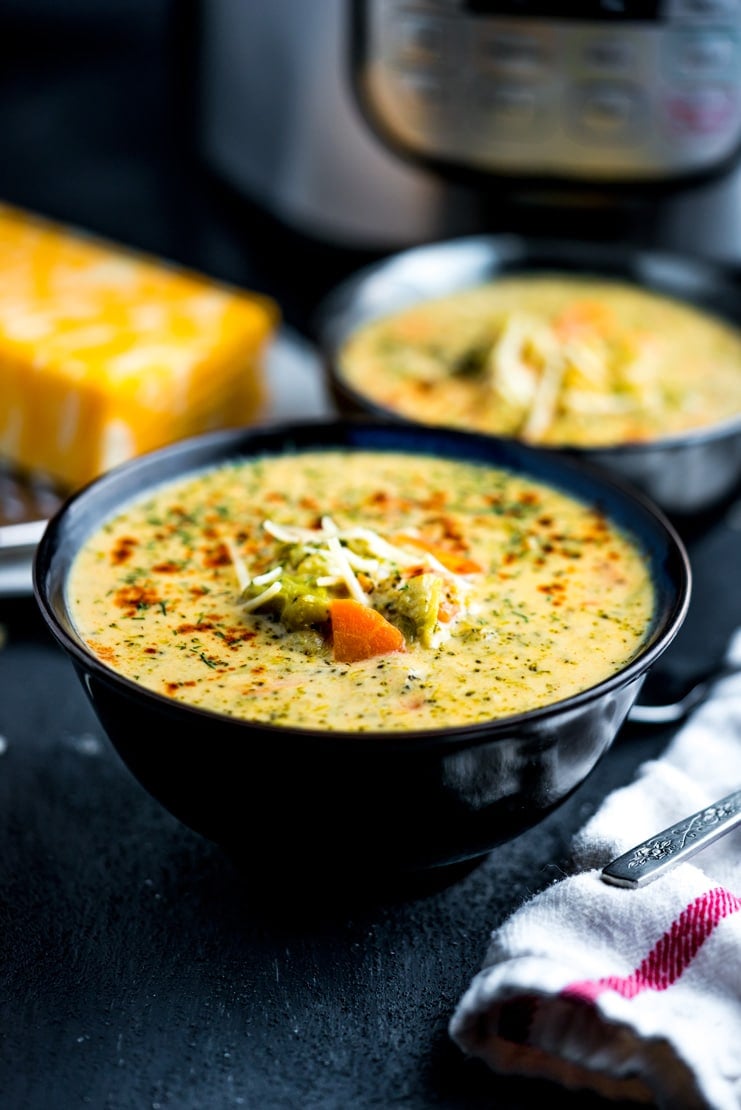 If you're craving a rich and creamy soup that is a snap to put together and takes under 20 minutes to make, this Instant Pot Broccoli and Four Cheese Soup is for you! 