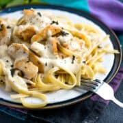 Chicken Fettuccini is a favorite at our house and I'm so excited that I can now make it super quick! Using the Instant Pot cuts the cooking time by more than half and the best part is I only dirty one stinkin' pot. I'm tellin' you this Instant Pot thing is a game changer, especially for this Instant Pot Chicken Fettuccini Alfredo.