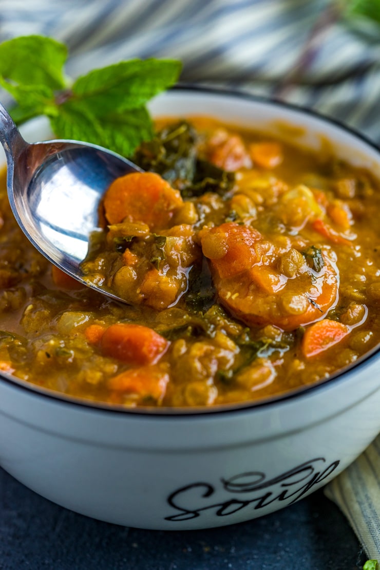 Instant Pot Lentil Soup-- the Best You'll Ever Have!