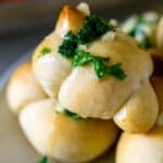 These garlic knots are the easiest thing ever! 4 ingredients and 20 minutes = some seriously addicting, breath-mangling bites. (The bad breath is SO worth it)