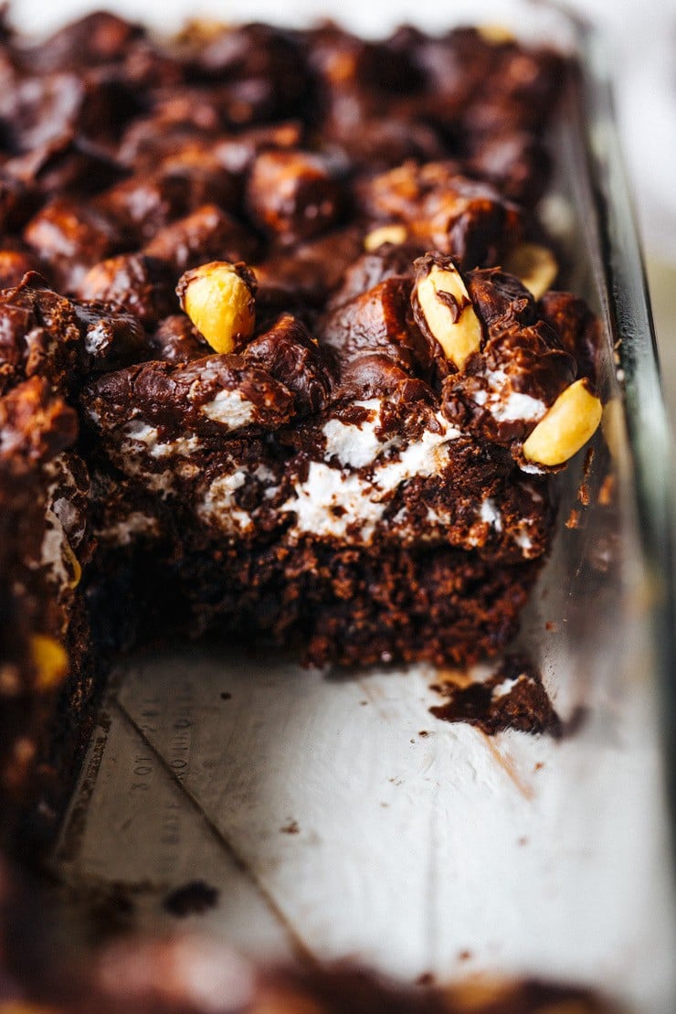 With a box of brownie mix and a handful of other ingredients you can have these outrageous rocky road brownies that are sure to impress without spending a ton of time in the kitchen! 