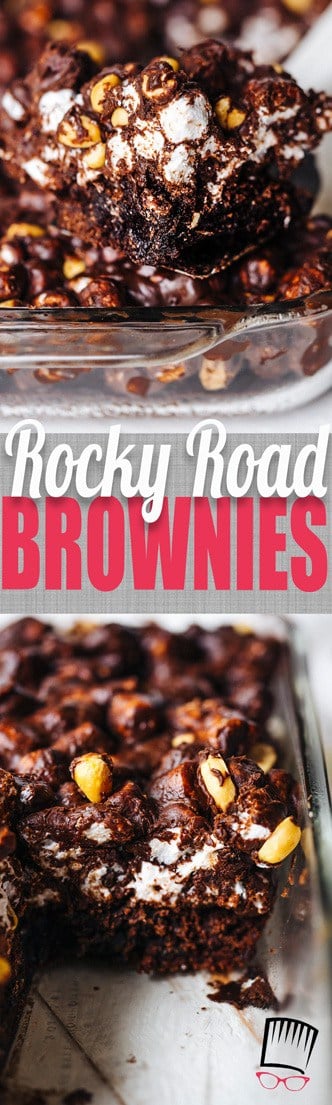 With a box of brownie mix and a handful of other ingredients you can have these outrageous rocky road brownies that are sure to impress without spending a ton of time in the kitchen! 