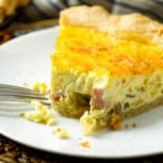 This is the quiche recipe of all quiche recipes and can be taylored to your taste by switching out the mix-ins. BUT, it's the egg custard that is the shining star here-- creamy, dreamy, and delcious!