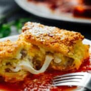 Looking for a new way to serve up lasagna? These Lasagna bombs have all that you love about lasagna wrapped up in a crispy-fried pasta-y shell. It's lasagna taken to a whole new level!