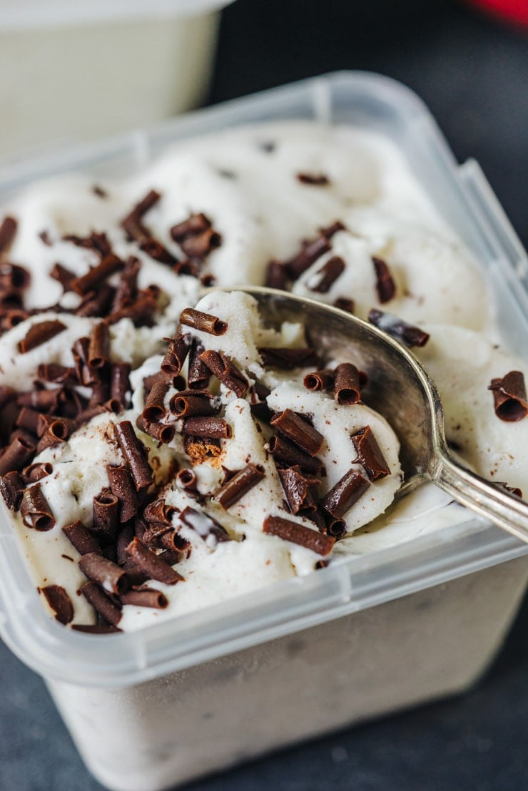 Chocolate chip hemisfares gelato