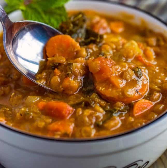 Instant Pot Lentil Soup-- the Best You'll Ever Have!