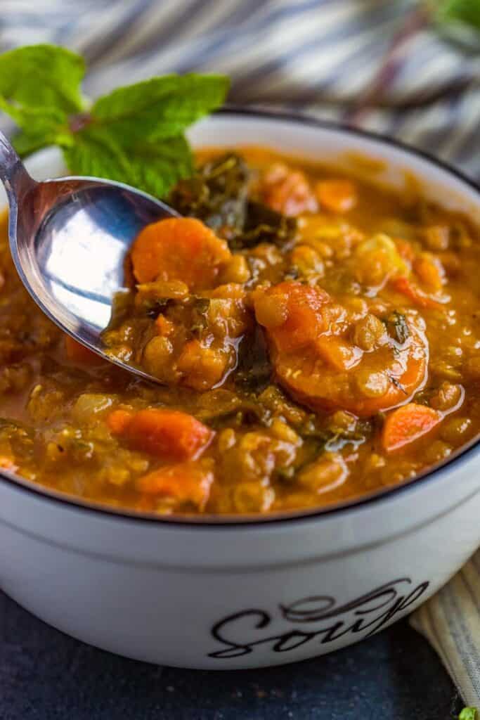 Instant Pot Lentil Soup-- the Best You'll Ever Have!