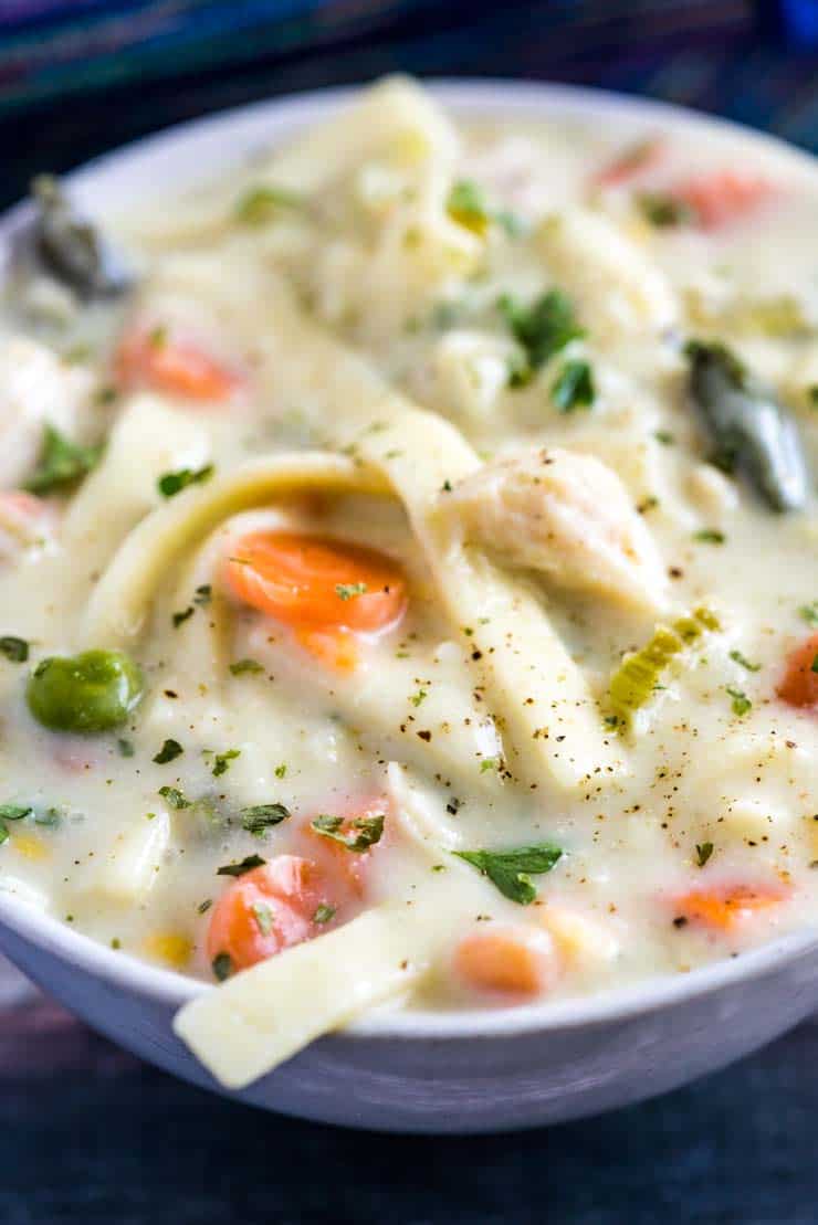 Homemade Creamy Chicken Noodle Soup