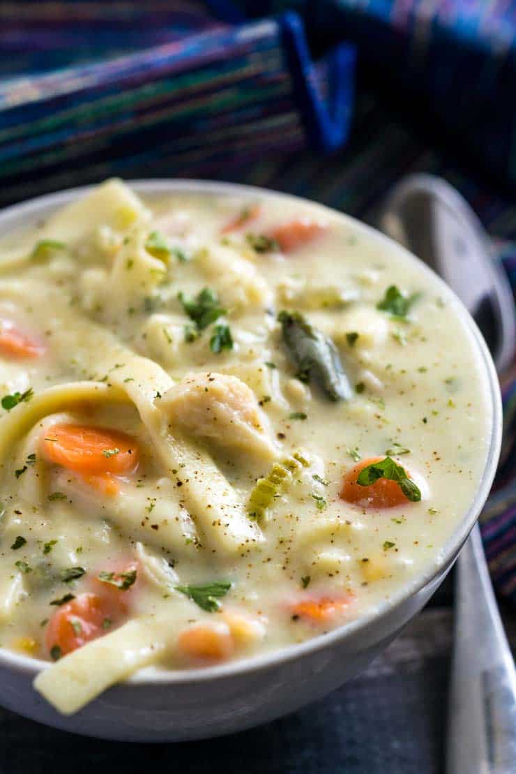 Homemade Creamy Chicken Noodle Soup