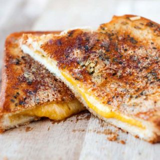 Garlic Parmesan Grilled Cheese Sandwiches Best Crispy Grilled Cheese