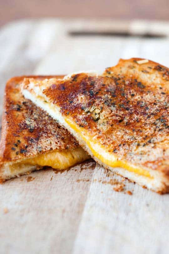 Garlic Parmesan Grilled Cheese Sandwiches Best Crispy Grilled Cheese!