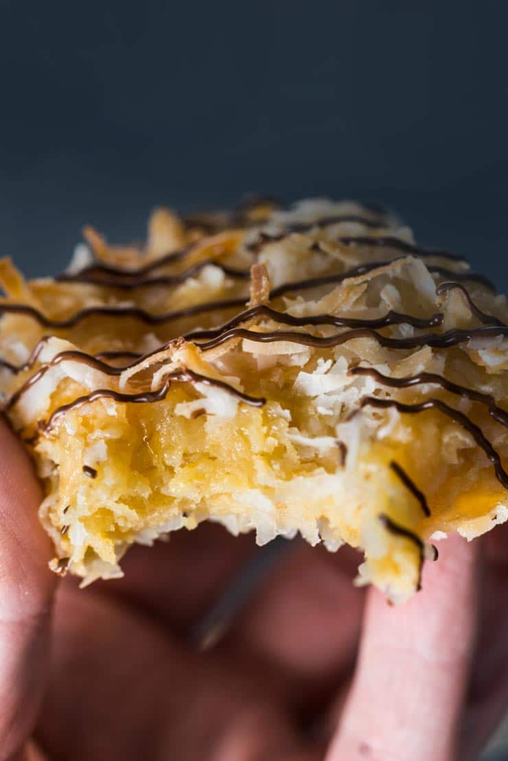 Coconut Macaroon Cookie with chocolate drizzle 