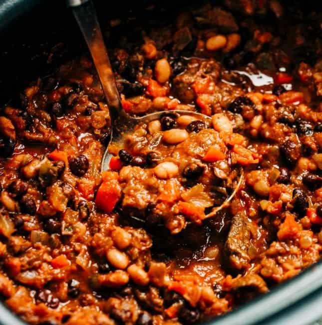 Black Bean Chili --Crock Pot, Instant Pot, or Stovetop | Heather Likes Food